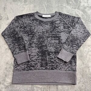 IRO Jeans Lisbet Sweatshirt Grey Black Acid Wash Raglan Pullover S